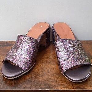 Gentle Souls by Kenneth Cole Glittered heeled sandals size 8